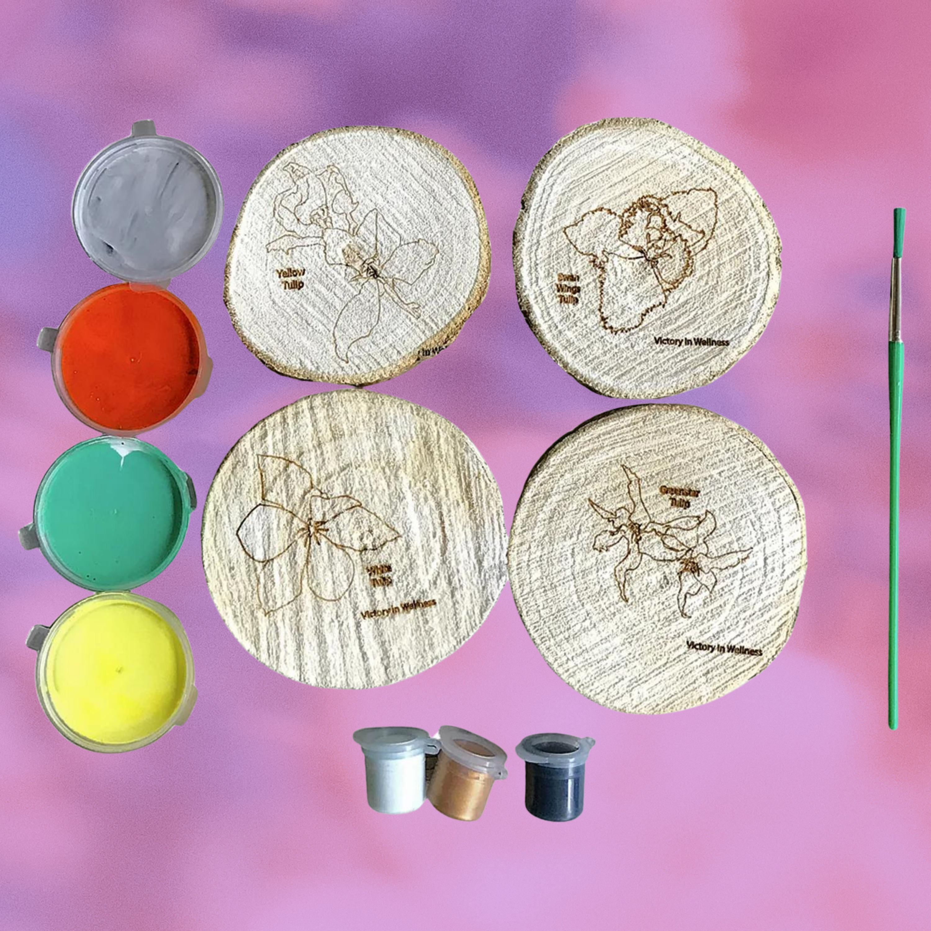 Willow Botanical Coloring Coasters