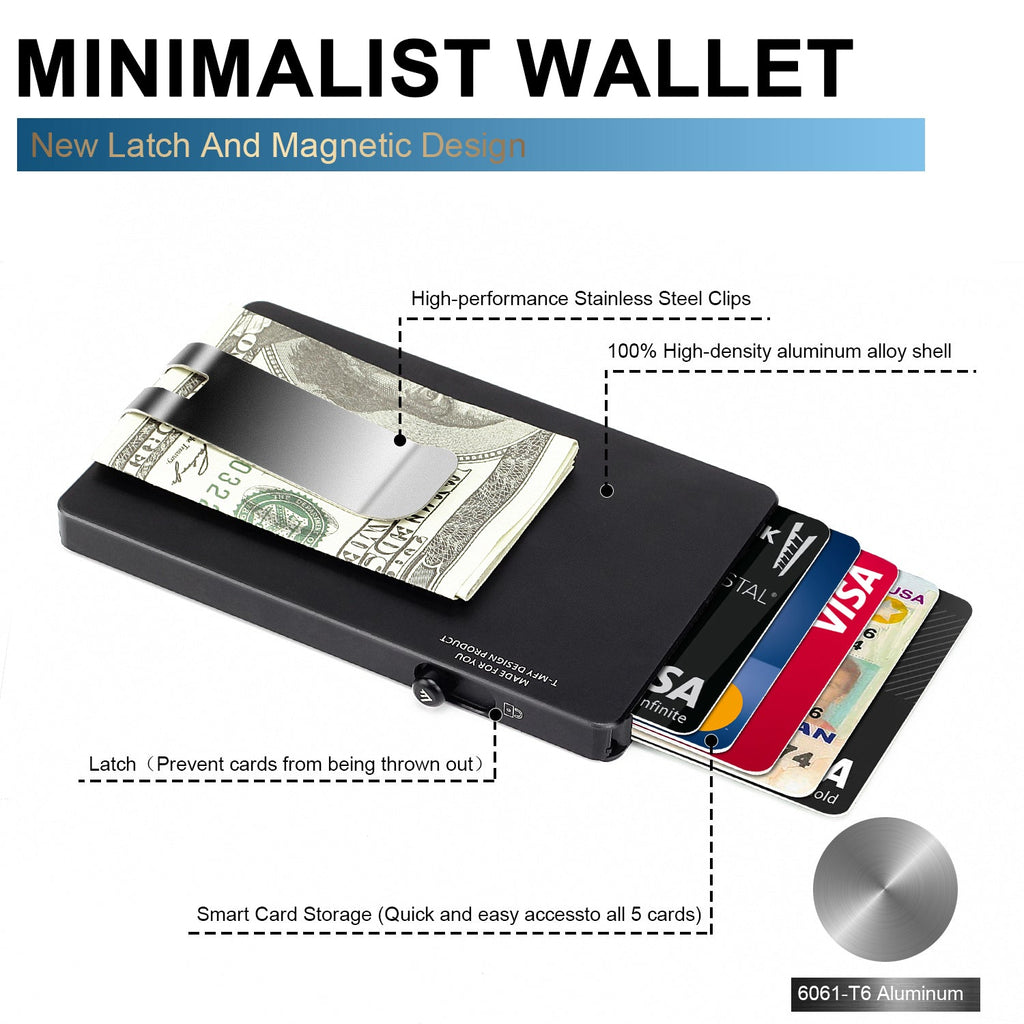 Minimalist Pop up Wallet with Money Clip