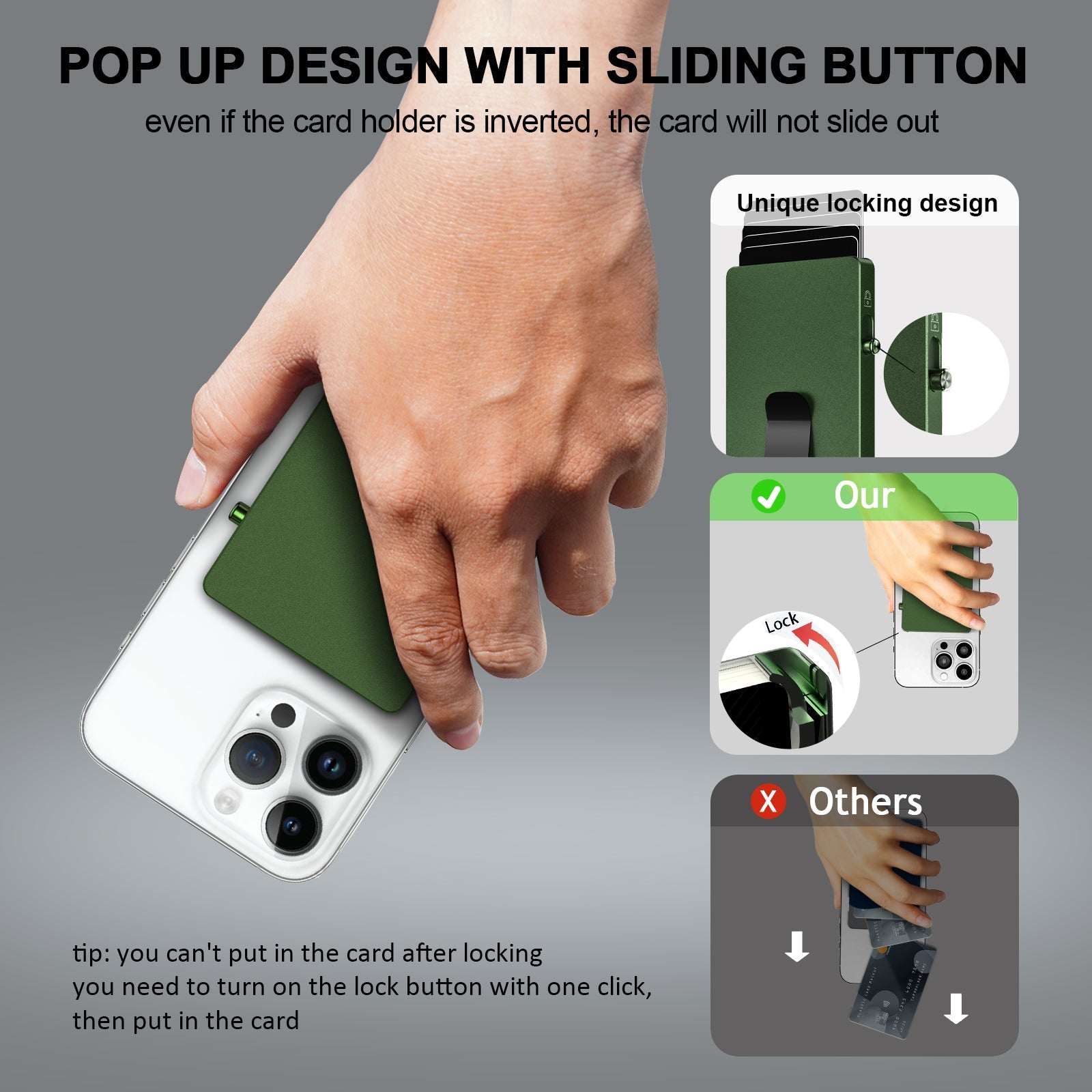 Minimalist Pop up Wallet with Money Clip